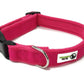 100% Pure Bamboo Fibre w/Fleece Lining Dog Collar Plastic Buckle - Moondidley Pets Medium Pink