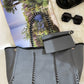 Neoprene Bag - Vegan Tote - 2 Piece Set - Charcoal