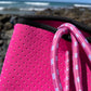 Neoprene Bag - Vegan Tote - 2 Piece Set - Bubblegum