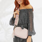 Vegan PU Leather Miami Crossbody - Light Pink