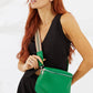 Vegan PU Leather Florida Crossbody - Emerald Green