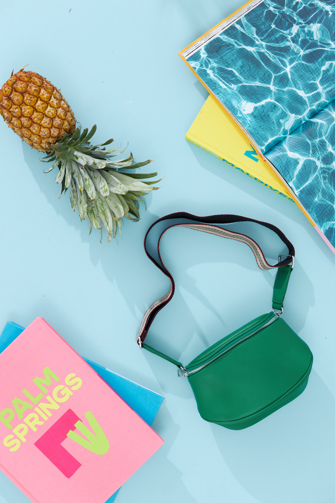 Vegan PU Leather Florida Crossbody - Emerald Green