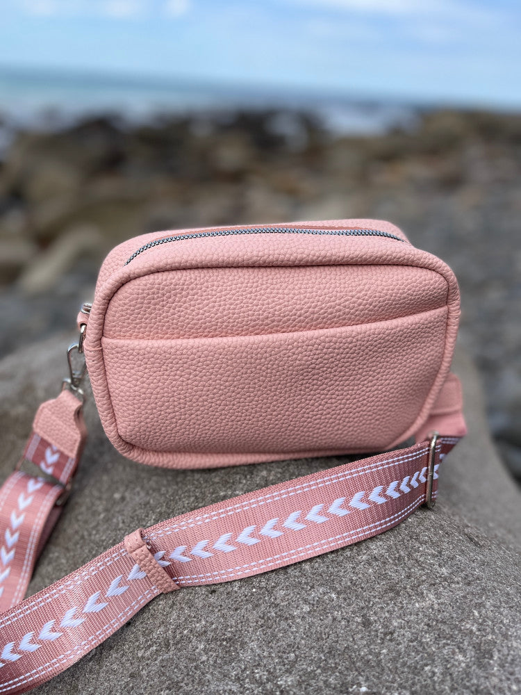 Vegan PU Leather Melbourne Crossbody - Pink