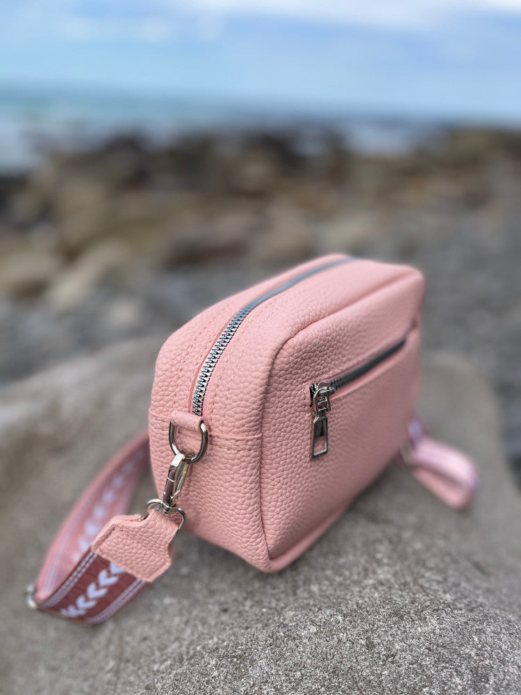 Vegan PU Leather Melbourne Crossbody - Pink