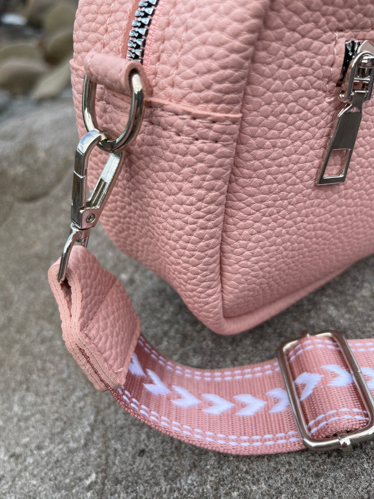 Vegan PU Leather Melbourne Crossbody - Pink