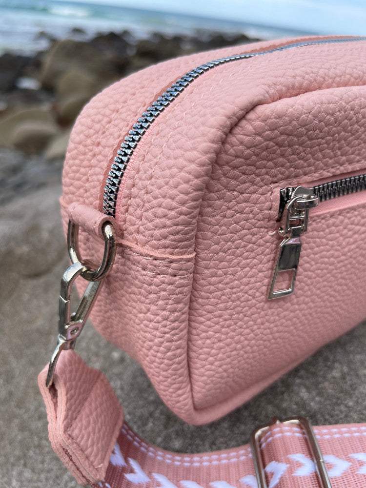 Vegan PU Leather Melbourne Crossbody - Pink