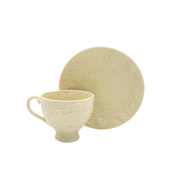 Faubourg Rose Embossed Cup and Saucer - 250ml