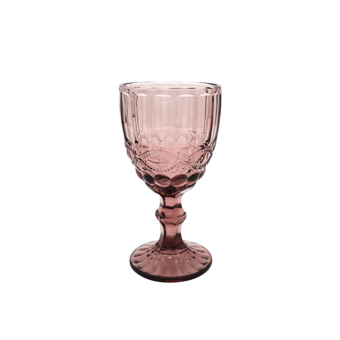 Faubourg Embossed Wine Glass - 310ml purple