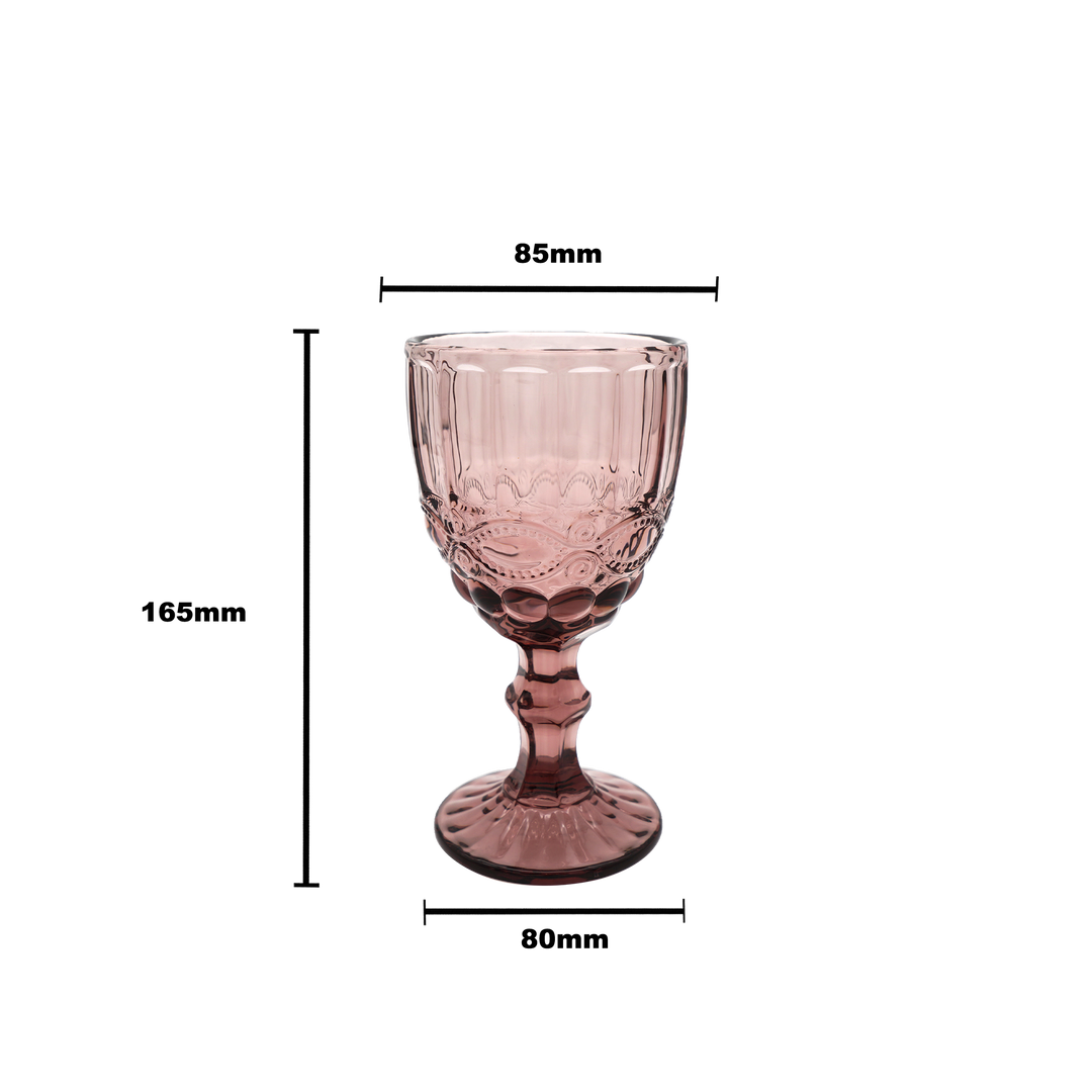 Faubourg Embossed Wine Glass - 310ml purple