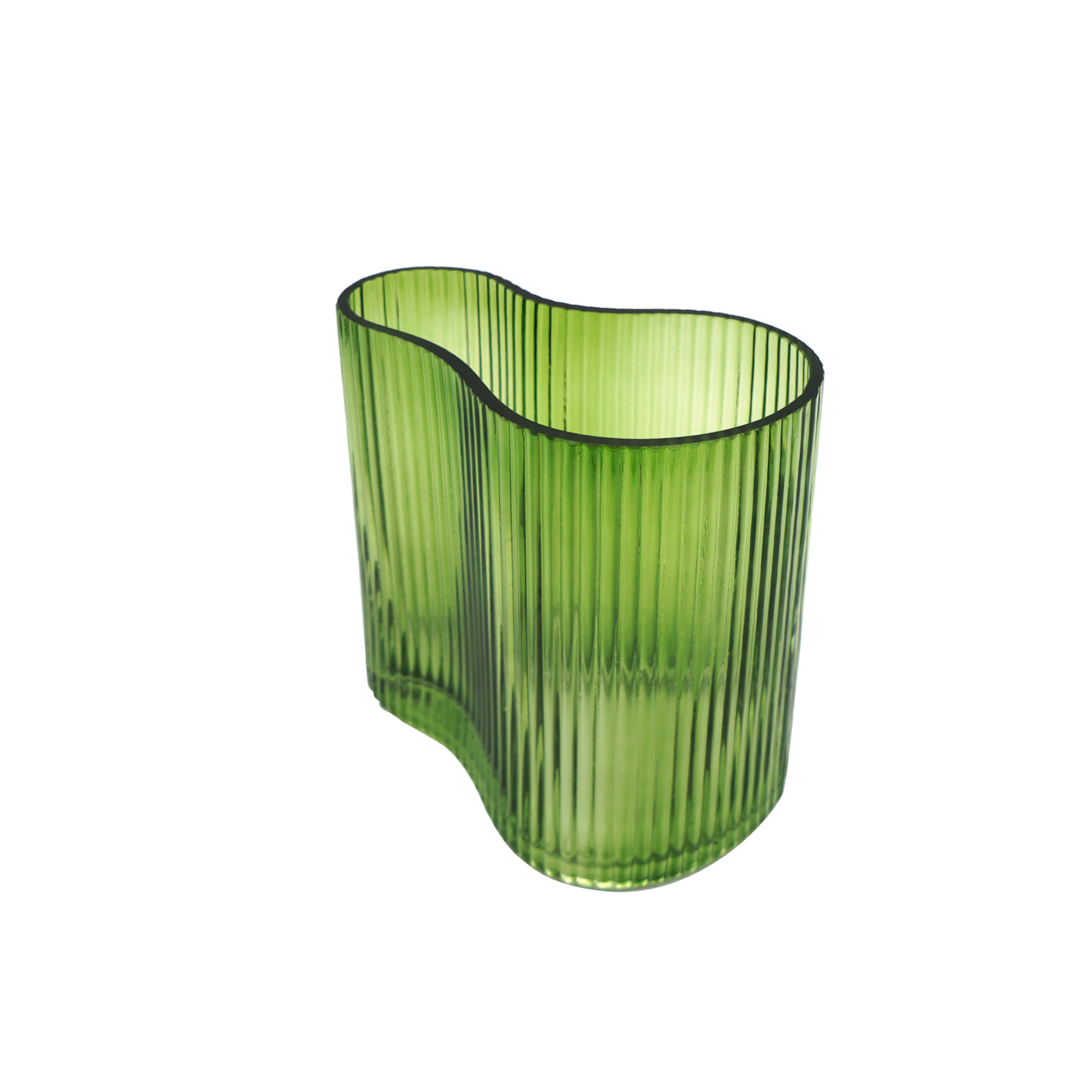 Suzhou Curved Vase Small Green