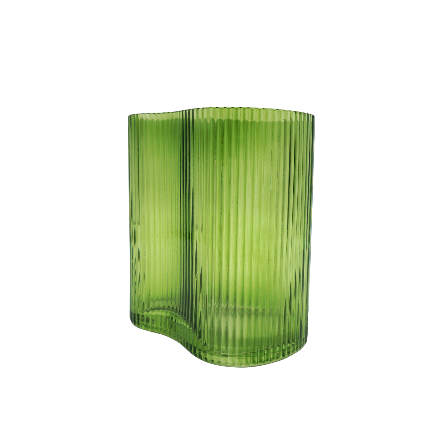 Suzhou Curved Vase Small Green