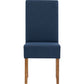 Mesi Dining Chair x2 - Natural Colour Legs Blue Colour Challis Fabric Upholstery