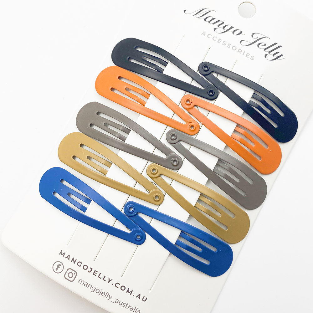 MANGO JELLY Everyday Snap Hair Clips (5cm) - EVERYDAY - Three Pack