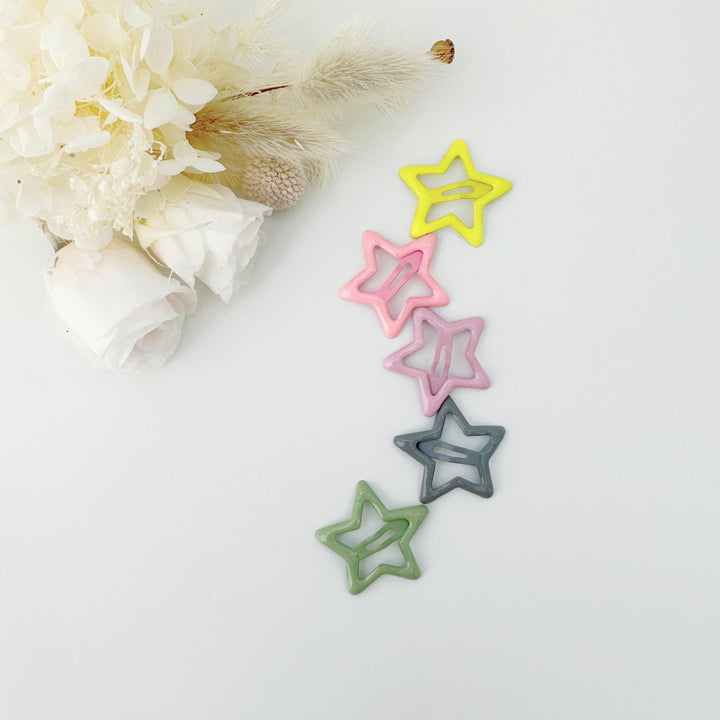 MANGO JELLY Butter Cream Hair Clips Collection - Candy Stars - Twin Pack