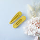 MANGO JELLY Large Pastel Coated Hair Clips - Mustard - One Pack