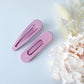 MANGO JELLY Large Pastel Coated Hair Clips - Pink - One Pack