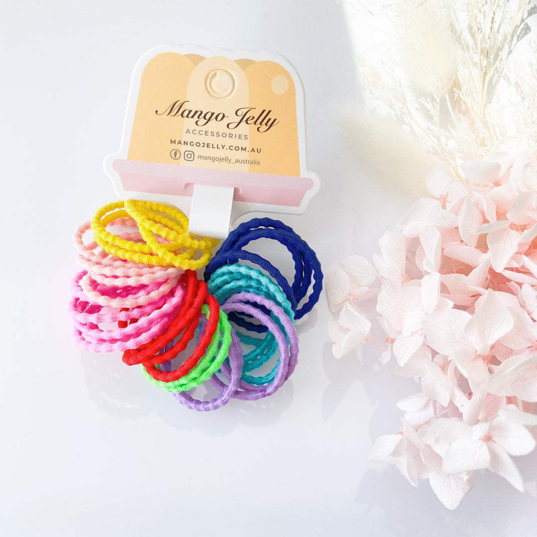 MANGO JELLY Kids Hair Ties (3cm) - Bubbly Mixed - One Pack