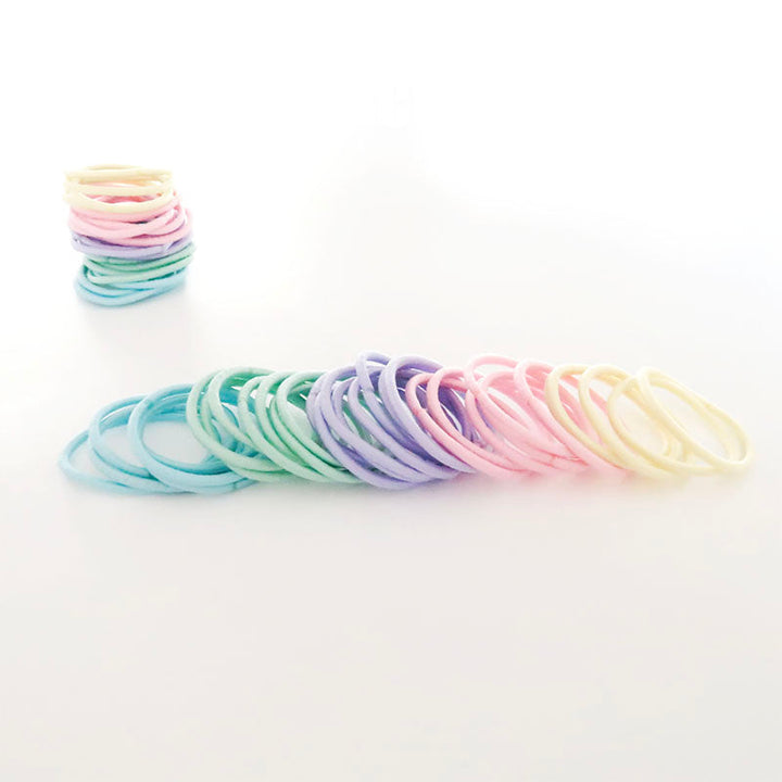 MANGO JELLY Kids Hair Ties (3cm) - Classic Soft Pastel -Twin Pack