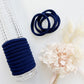 MANGO JELLY Metal Free Hair ties (4.5cm) - School Colour Navy 10P - Three Pack