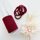 MANGO JELLY Metal Free Hair ties (4.5cm) - School Colour Maroon 10P - Three Pack