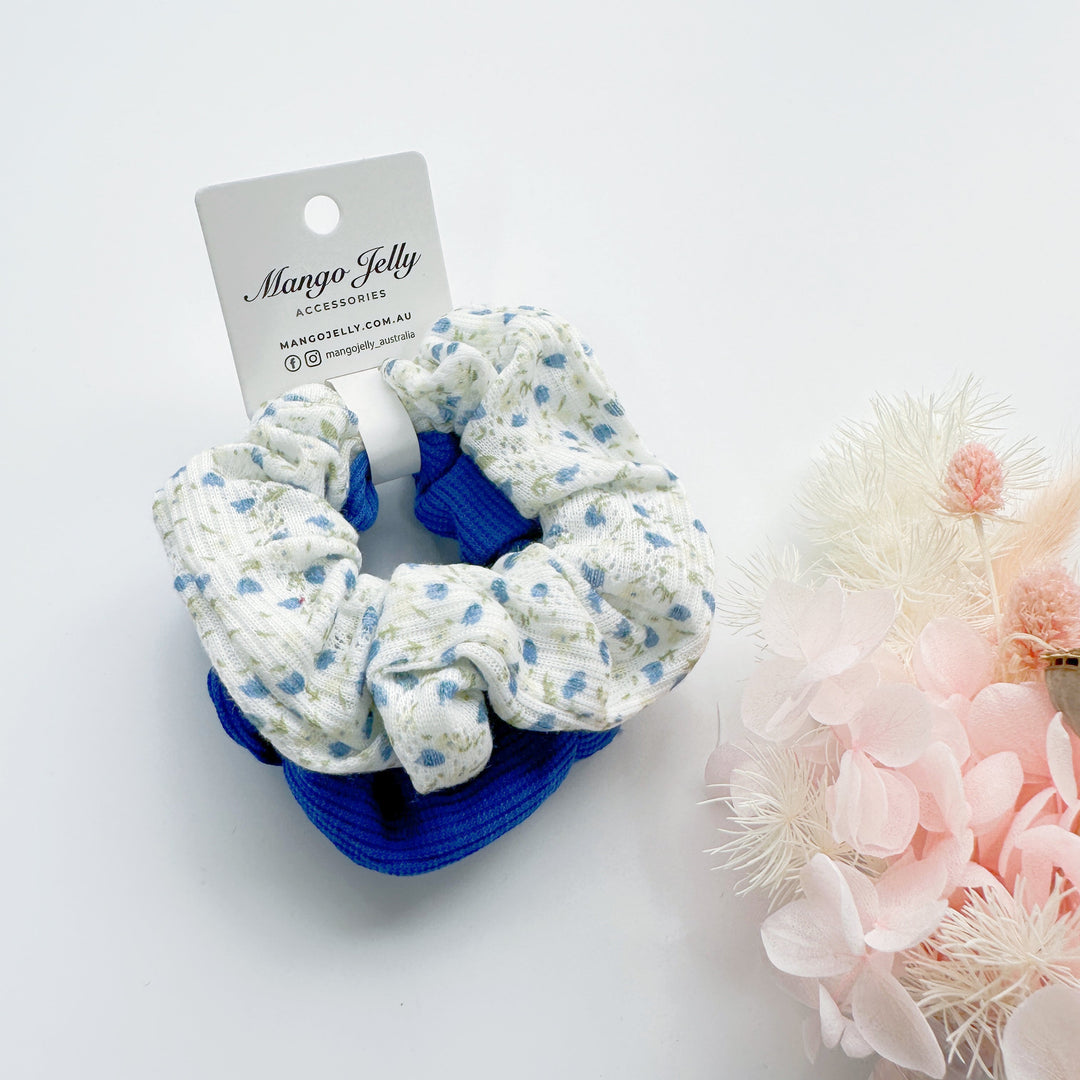 MANGO JELLY Scrunchies 2P - Royal Blue