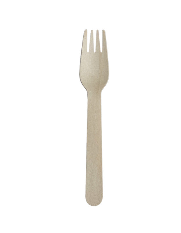 Disposable Wooden Fork (2000 Pcs) Wholesale Natural Color