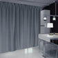 Blockout Curtains 540x230cm PINCH PLEAT+ Hooks High Level Fabric Grey Blue