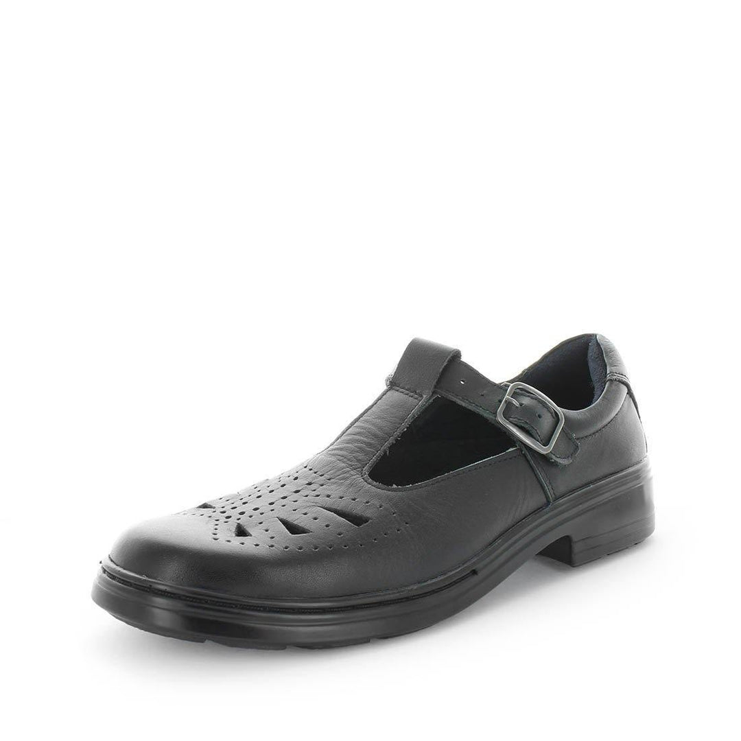 WILDE SCHOOL Girl's JESSE School Black Smooth Shoe 12US