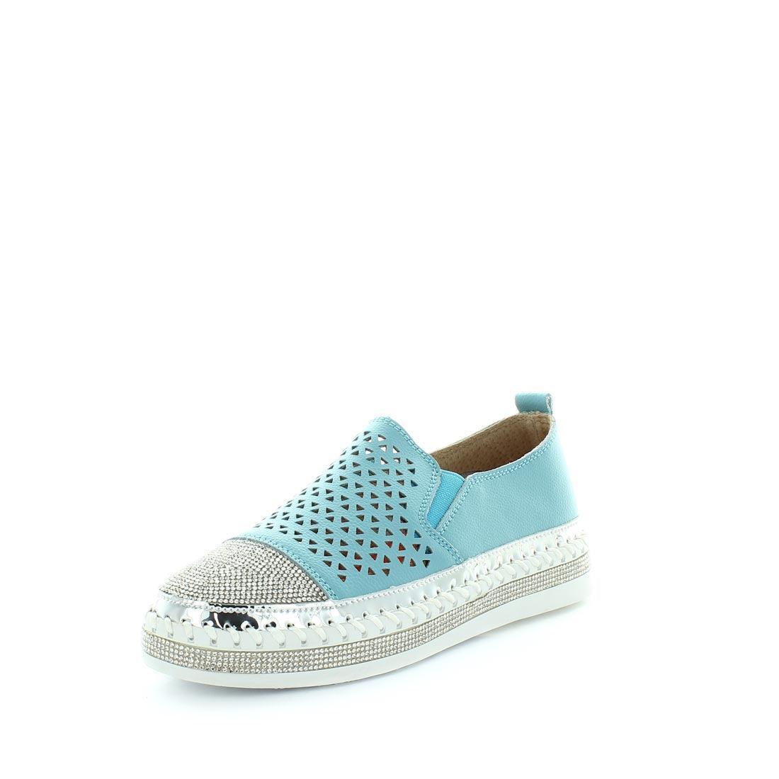 JUST BEE Women's CALY Flats Aqua 41EU