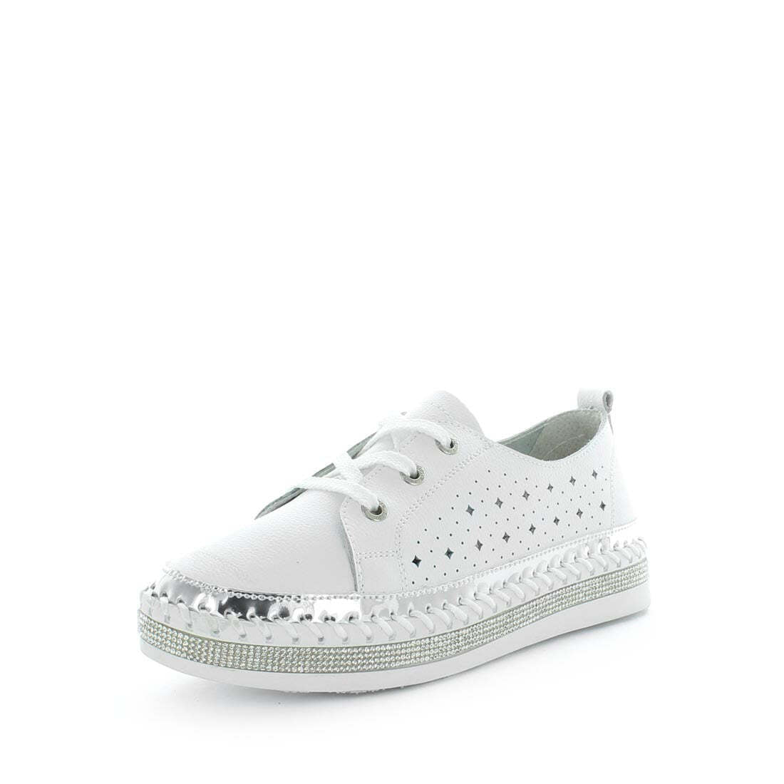 JUST BEE Women's CASINI Flats White 40EU