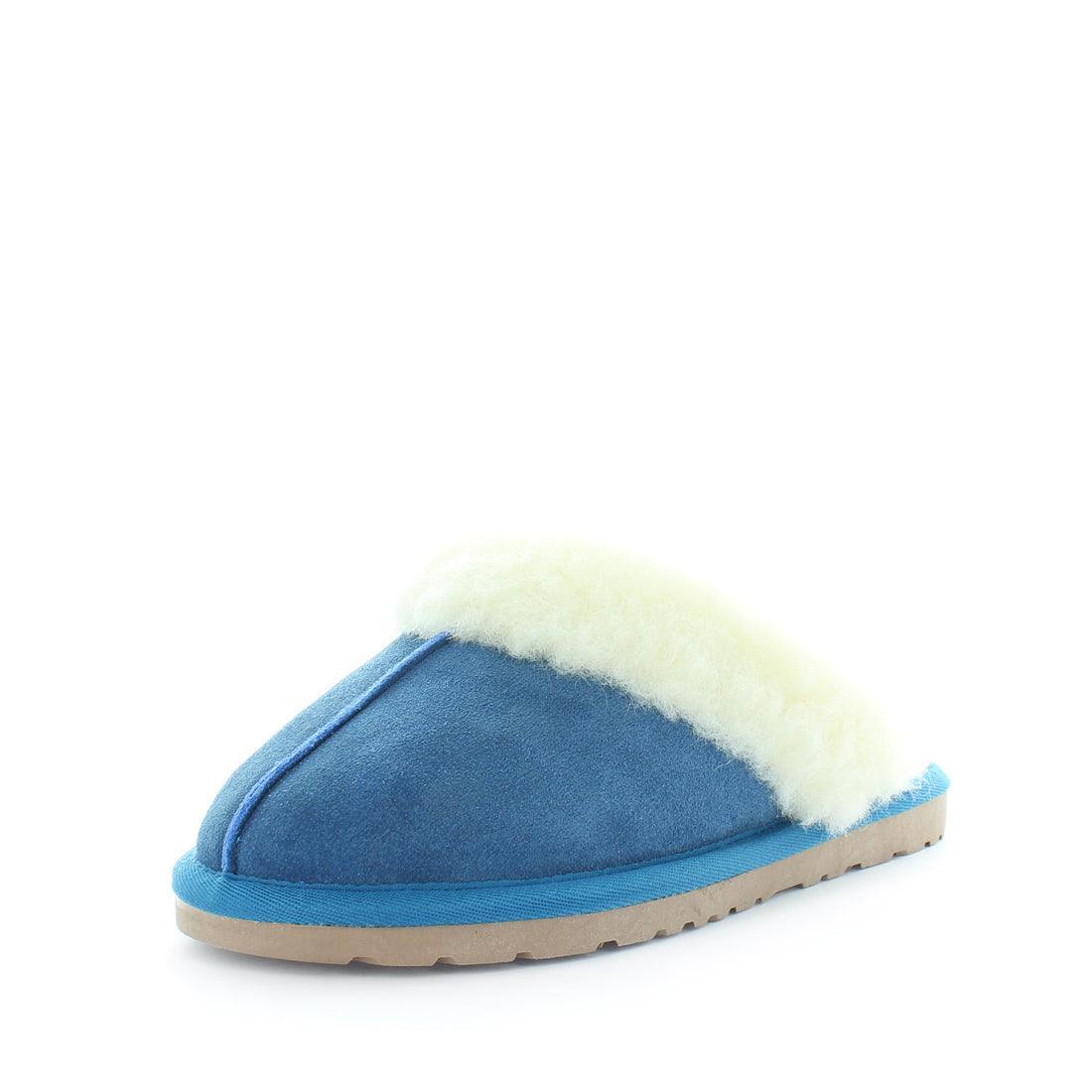 JUST BEE Women's CITA Slippers Blue 11US