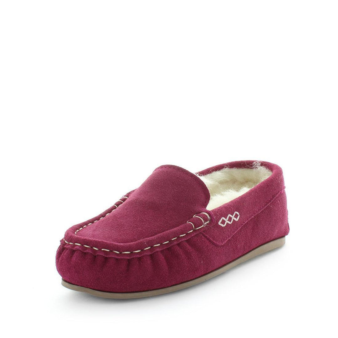 JUST BEE Women's CRISPY Slippers Burgundy 10US