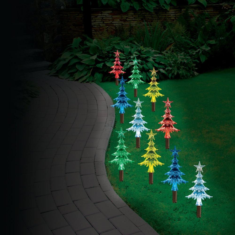 Solar Mini Tree Path Lights – 10 Pack, 24cm