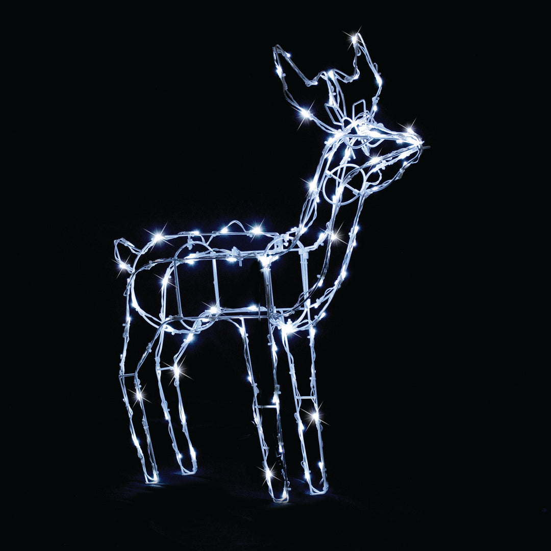 Battery Operated LED Reindeer – 2 Style Options: Feeding and Standing - Standing