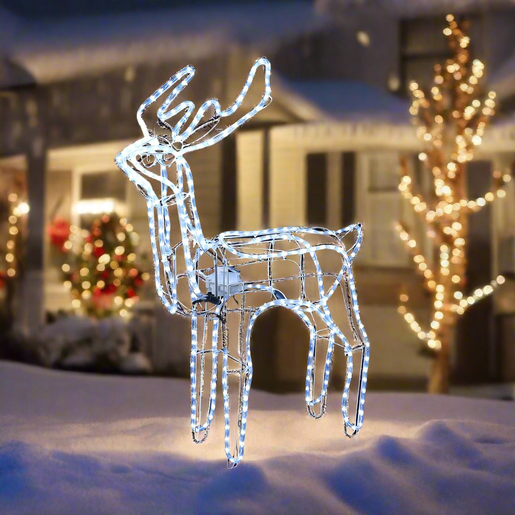 LED Ropelight Standing Reindeer Small Moving Cool White available in 2 types - Standing