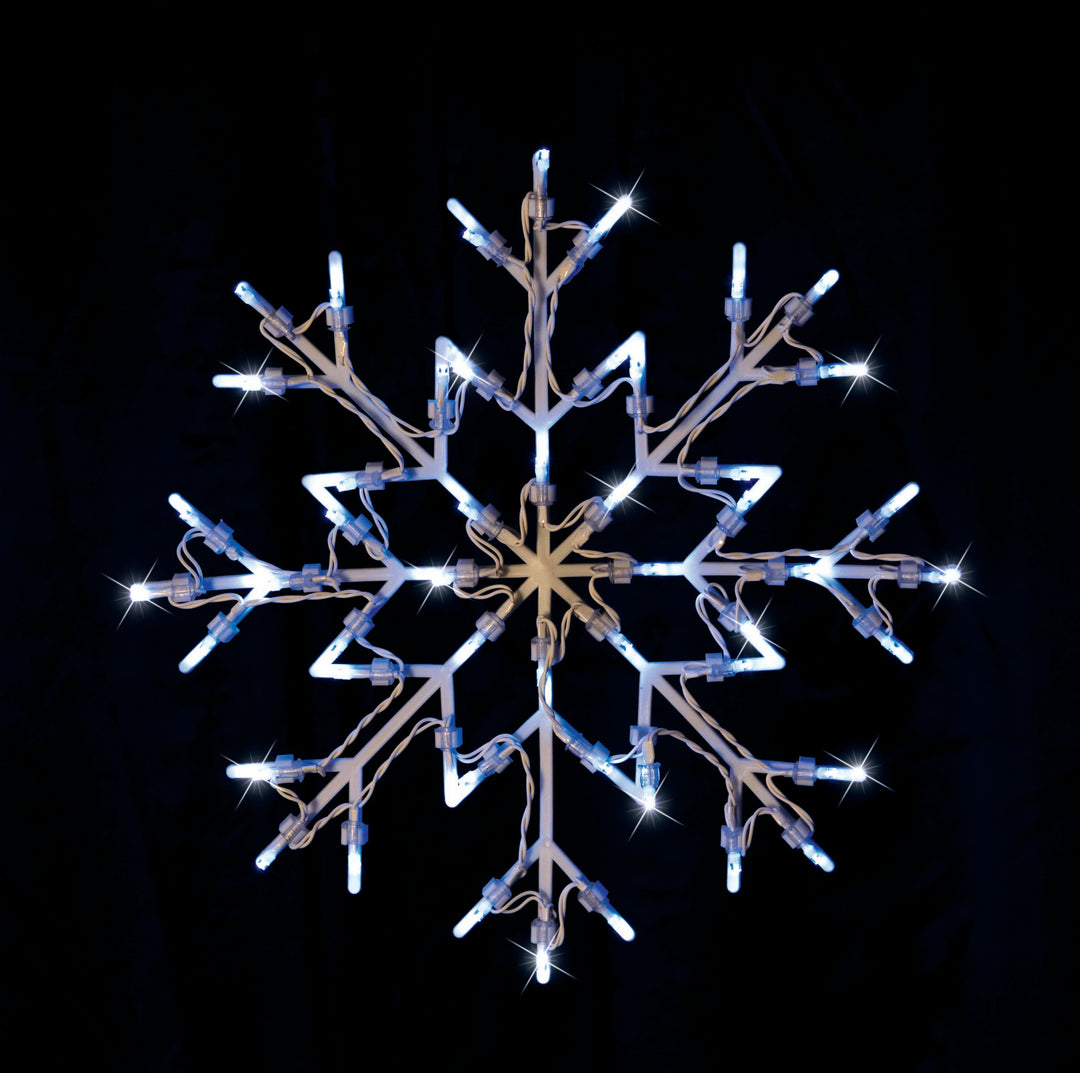 LED Snowflake Silhouette Flashing available in 2 Colors - Cool White