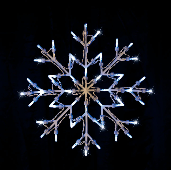 LED Snowflake Silhouette Flashing available in 2 Colors - Cool White