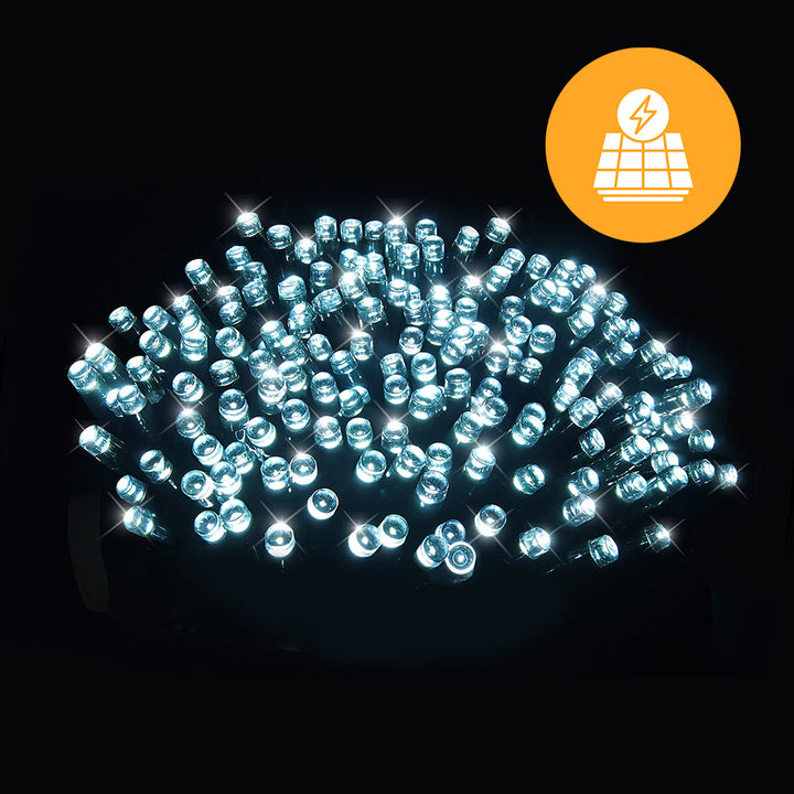 Solar 240 LED Fairy Lights – 11.9m, available in 4 Colors - Warm White