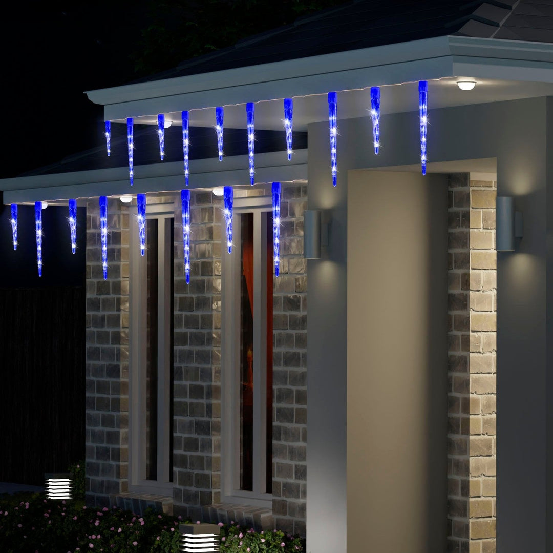 LED Icicle Tube Lights 24-Pack Available in 2 Colors - Blue