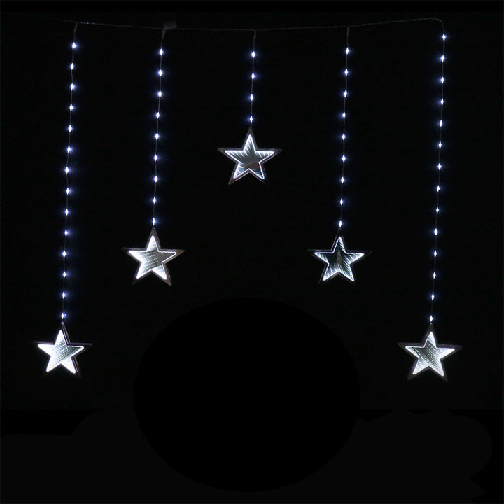 LED Infinity Stars Curtain Lights avaiable in 2 Colors - Warm White