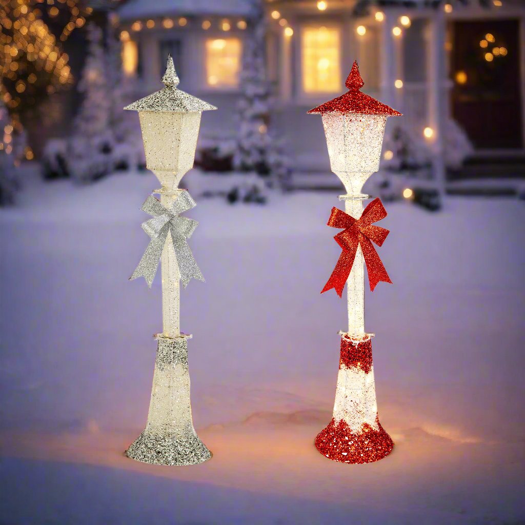 LED Glitter Street Lamp 120cm Twinkle available in 2 Colors - Red