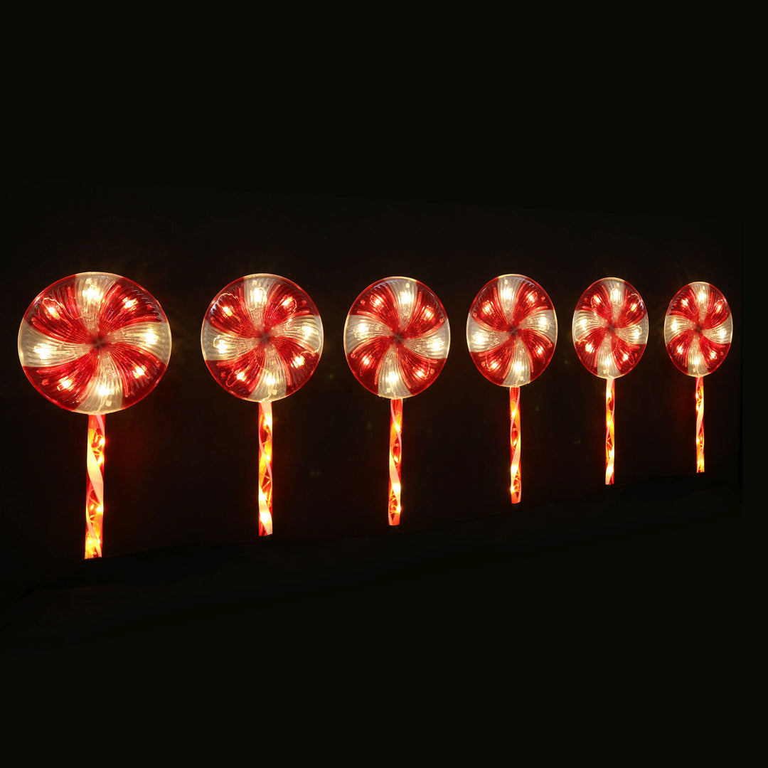 Jumbo Lollipop Path Lights 6pk Flash