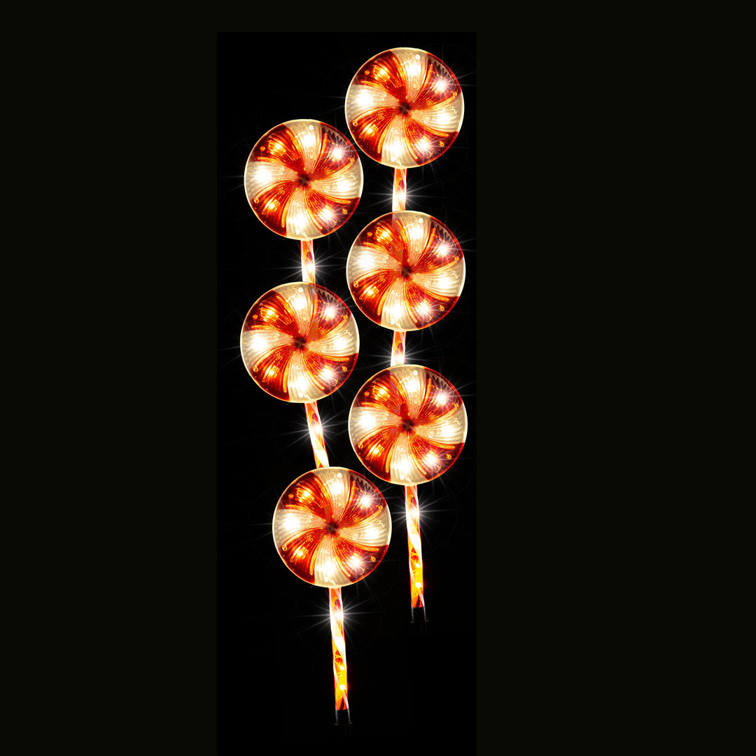 Jumbo Lollipop Path Lights 6pk Flash