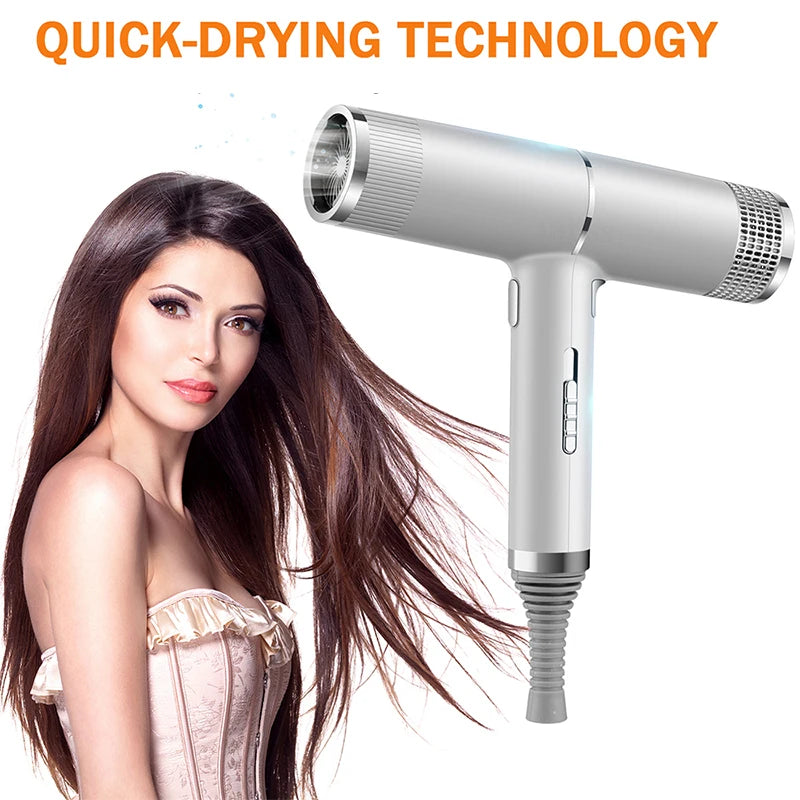 NNEOBA Strong Wind Hair Dryer with Blue Light & Anion Technology