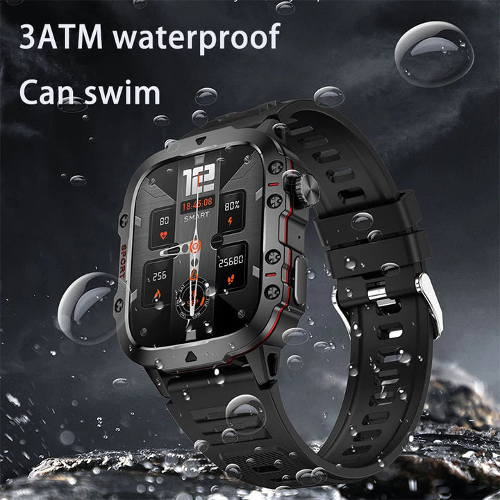 NNEOBA Rugged Military GPS Smart Watch - AMOLED 1.96 HD Display