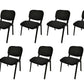 NNECN Stackable & Linkable Office Conference Visitor Community  Chairs (Set of 7-Black)