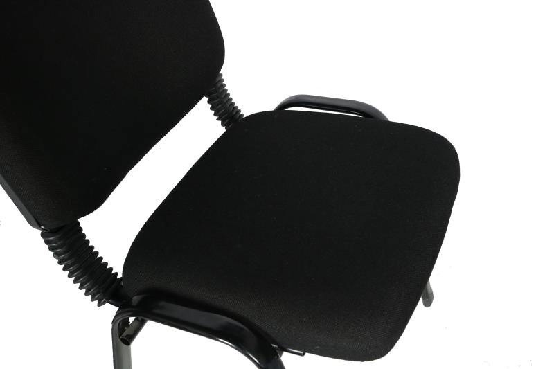 NNECN Stackable & Linkable Office Conference Visitor Community  Chairs (Set of 7-Black)