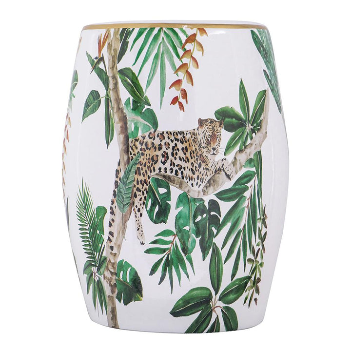 LEOPARD CERAMIC STOOL