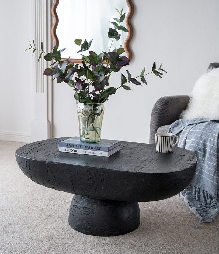 BLACK IS BACK CEMENT COFFEE TABLE