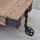 OLD RAILWAY SLEEPER INDUSTRIAL CART COFFEE TABLE